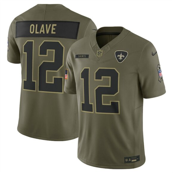 Other - Mens Youths Chris Olave Olive Salute to Service Stitched Jersey Vapor